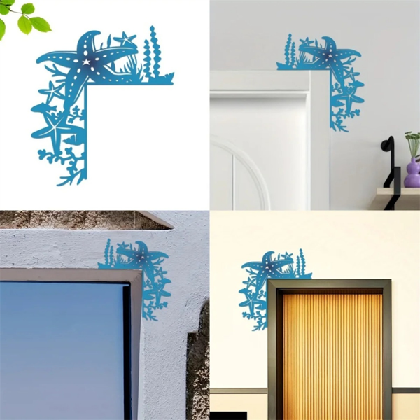 CIFbuy闪亮海星墙贴 女孩房海洋装饰 海滨主题卧室墙艺 可移除防水金属质感（TikTok、temu下自提）-4