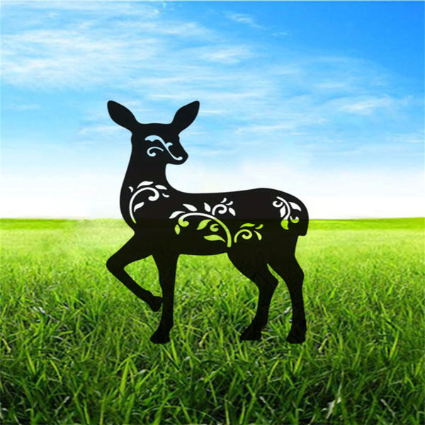 CIFbuy哥特黑色铁制花园地插户外万圣节庭院装饰男女家居礼物（TikTok、temu下自提）-3