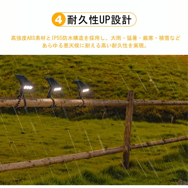 太阳能八爪鱼灯 双色光（暖光+白光）-7