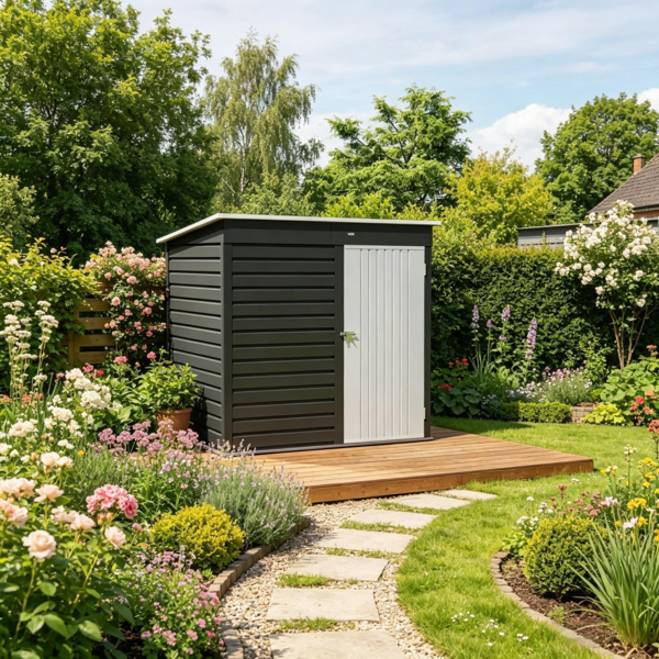 室外花园储物棚工具房-5