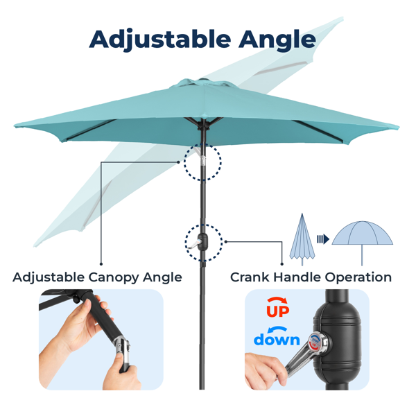 9FT 天蓝色  转向头 KD 圆形  太阳伞 涤纶布 6铁伞骨 铁中柱-14