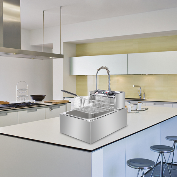 【替换旧编码：96063967】英规 EH81 220.00V 2500.00 11.4QT/10.8L 电炸锅 银色 不锈钢 单缸-16