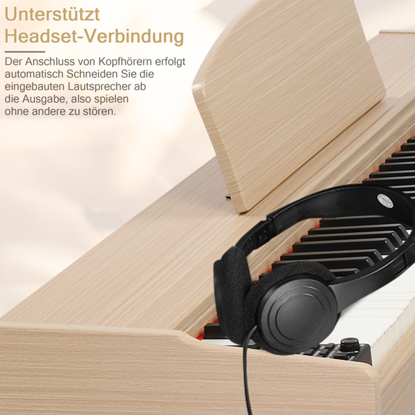 【AM不售卖】GDP-203 88键重锤键盘 嵌入式支架款 自然科技木 电钢琴 德法-23