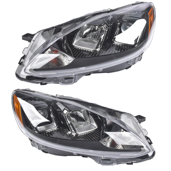 大灯 Pair Left & Right Side Headlight Replacement for Ford Escape 2020 2021 2022 Halogen w/ Bulb LJ6Z13008B LJ6Z13008A-3