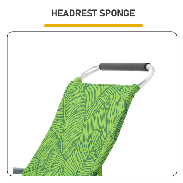 1pcs 座高17in 夏日棕榈 铝沙滩椅 带头部海绵 侧单肩带 二合一布杯托侧袋 底部收纳提包 牛津布无横杆七档调节猫爪扶手沙滩椅17"-1 62*99*100.5cm  120kg-6