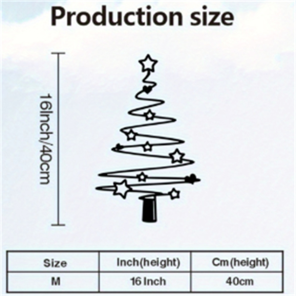 CIFbuy复古简约铁制圣诞树墙面艺术装饰 室内外通用节日装饰(TikTok、temu下自提)-2