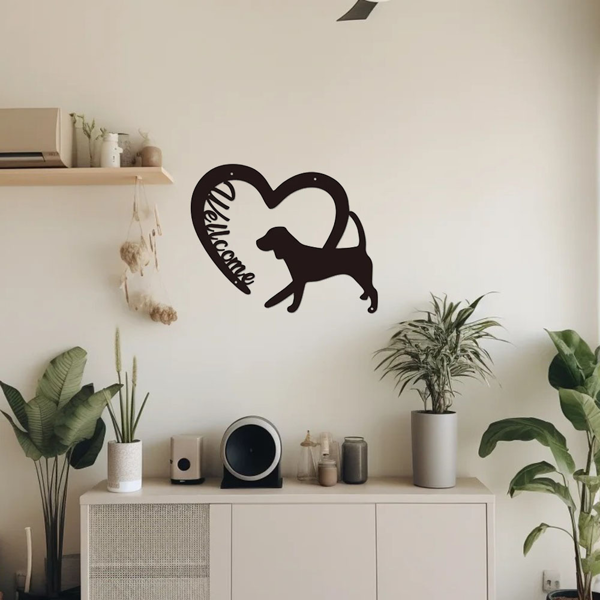 CIFbuy复古农庄铁艺心形狗图案欢迎门牌庭院花园装饰(TikTok、temu下自提)-11