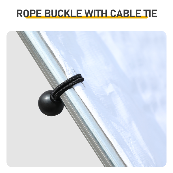 3*2*2/9.8*6.5*6.5ft 银色 尖顶顶部半开间 拼接 180gPE雨布 镀锌管 铁鸡兔笼-10