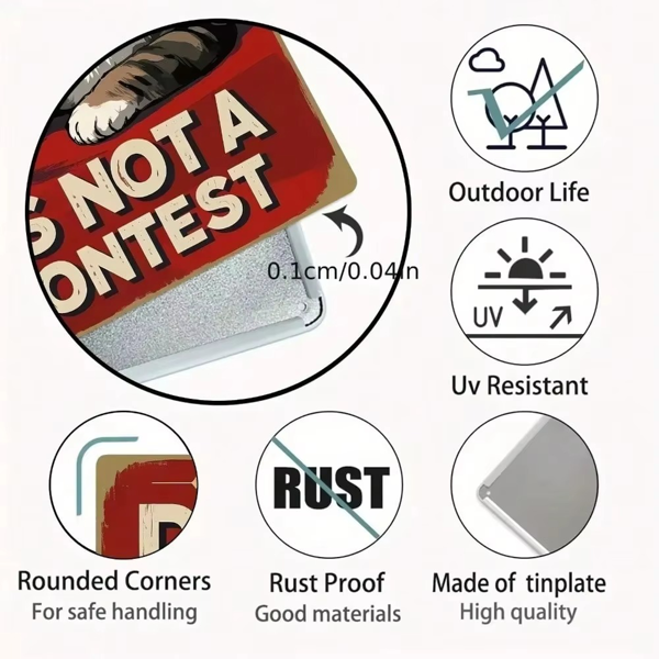 CIFbuy休闲享受生活猫咪金属挂牌家居墙面装饰圣诞万圣节礼品 TikTok temu 下自提-2