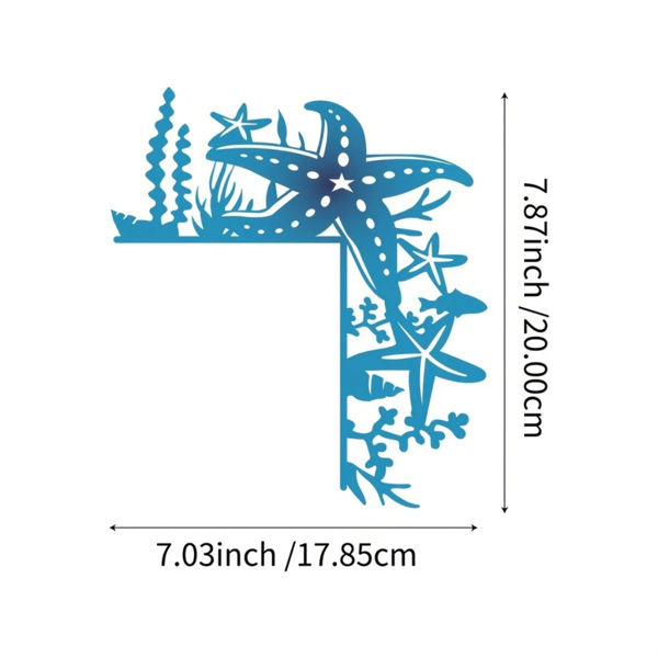 CIFbuy闪亮海星墙贴 女孩房海洋装饰 海滨主题卧室墙艺 可移除防水金属质感（TikTok、temu下自提）-5
