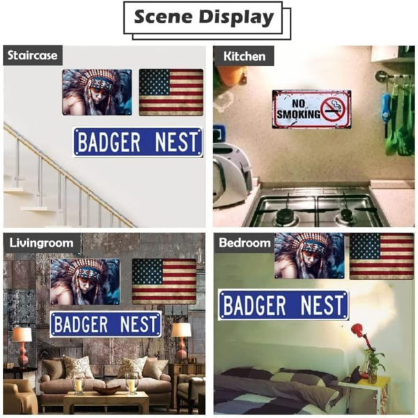 CIFbuy 励志金属铁皮标语牌无借口保持谦逊健身运动装饰家居办公室酒吧墙面装饰（TikTok、temu 下自提）-6