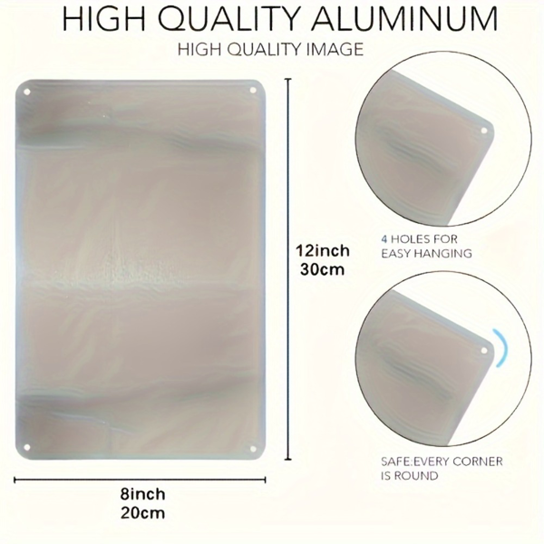 CIFbuy 金属铝制警示牌户外安全装饰标牌家用农场门廊公共场所告示牌耐用易安装（TikTok、temu 下自提）-3