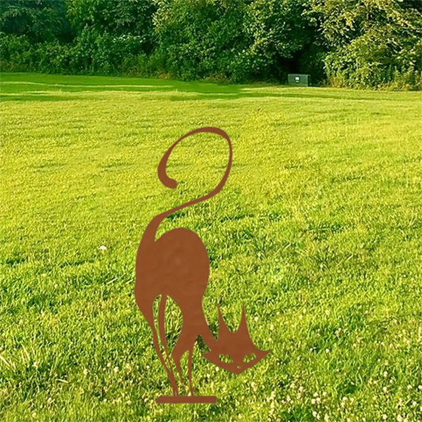 CIFbuy哥特式黑猫金属墙艺 复古万圣节圣诞节室内外庭院装饰（TikTok、temu下自提）-3