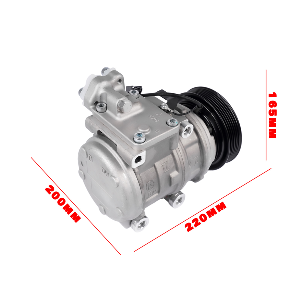 空调压缩机 12V 125W A/C Compressor with Clutch Fits for Hyundai Genesis Coupe 2.0L L4 2010-2012-5