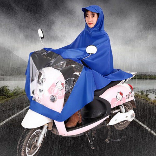 电瓶车雨衣 红色-3