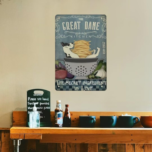 CIFbuy 澳洲牧羊犬复古金属标牌家居咖啡酒吧墙面装饰铁牌（TikTok、temu 下自提）-5