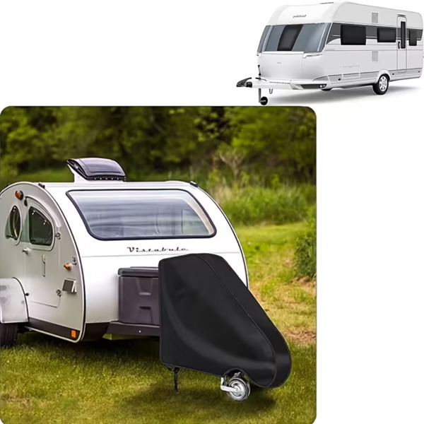 全黑拖车挂钩盖用于房车和旅行拖曳 - 适用于房车、卡车、拖车、船只及全地形车 - 防尘防雪防水，易安装，增强边缘设计，耐用结构，户外爱好者必备-8