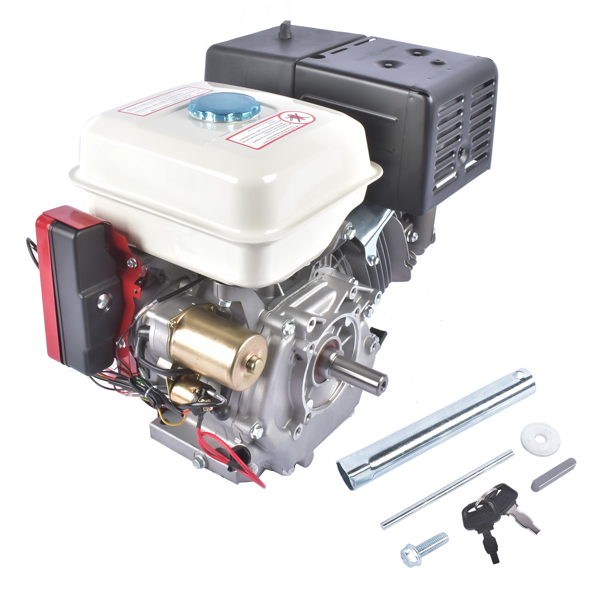 A3 四冲程 389cc 13HP OHV水平轴电启动汽油发动机红色 13HP 389cc 4-Stroke Gas Engine with Electric Start, Single Cylinder Go Kart Motor Horizontal Shaft OHV 3600RPM Gas Motor Red-9