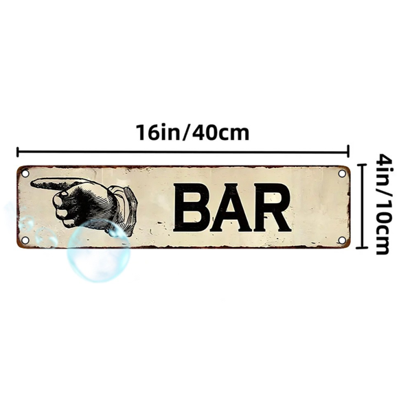 CIFbuy 铝制 UV 印刷复古指示牌防水防尘家用车库咖啡馆餐厅酒吧多场景装饰（TikTok、temu 下自提）-2