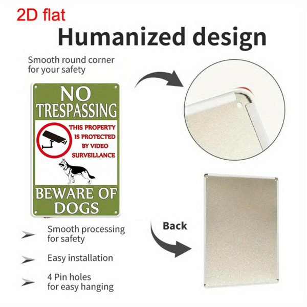 CIFbuy 复古玉米坑规则金属标牌乡村黑白铁艺家居学校公园庭院装饰（TikTok、temu 下自提）-3