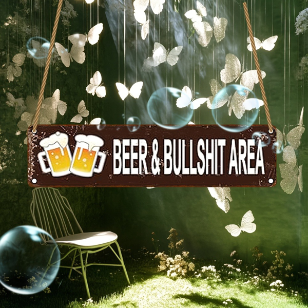 CIFbuy 农家木质标牌啤酒与胡言乱语区壁挂装饰公园农舍商用装饰牌（TikTok、temu 下自提）-6