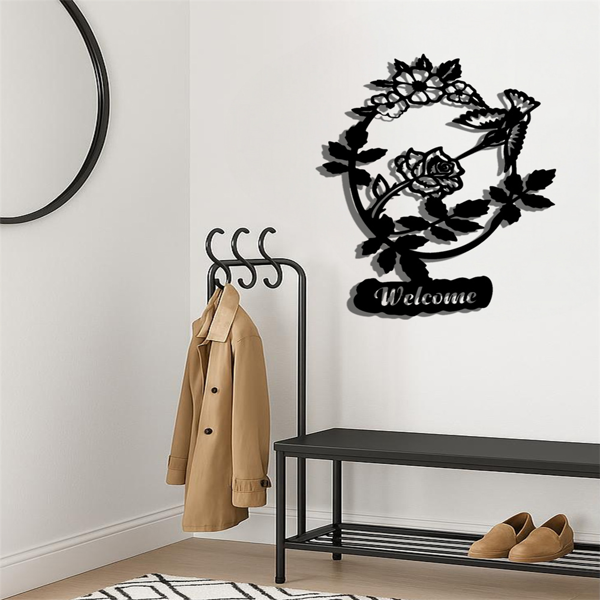 CIFbuy春季盛开花鸟迎宾标志客厅卧室玄关现代家居装饰墙画(TikTok、temu下自提)-6