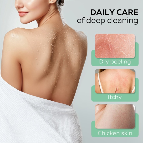 带收绳的非洲去角质沐浴网，可深度清洁背部及全身，可重复使用的柔肤沐浴网-3