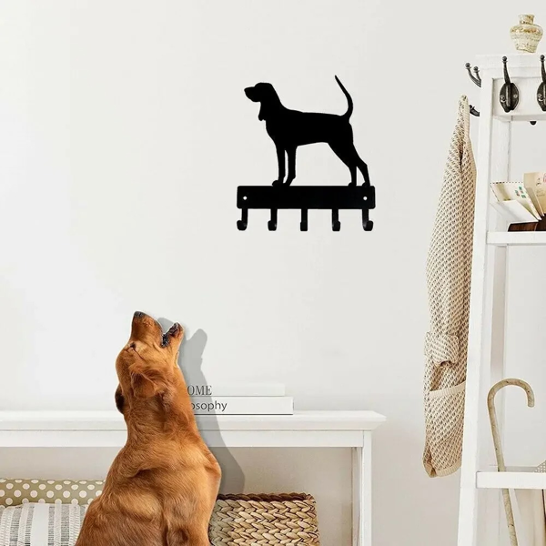 CIFbuy复古猎浣熊犬入口壁挂钩套装乡村农舍风格衣帽钥匙宠物牵引绳收纳整理器(TikTok、temu下自提)-5