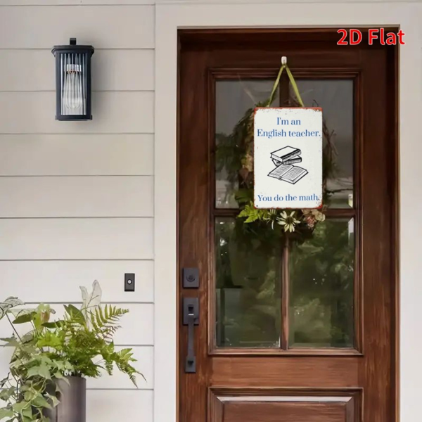 CIFbuy 英语教师复古金属标牌教学短语铁艺装饰家居咖啡馆车库教师礼品（TikTok、temu 下自提）-5