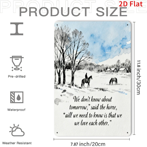 CIFbuy 冬季场景绘画励志语录金属铁牌室内外防雨家居酒吧办公室墙面装饰（TikTok、temu 下自提）-3