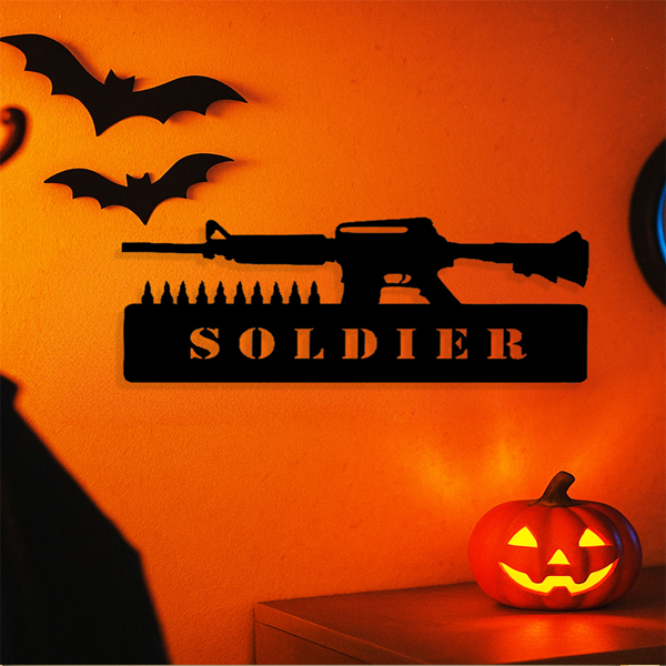 CIFbuy复古美国士兵装饰铁牌 家居酒吧车库墙面艺术装饰(TikTok、temu下自提)-5