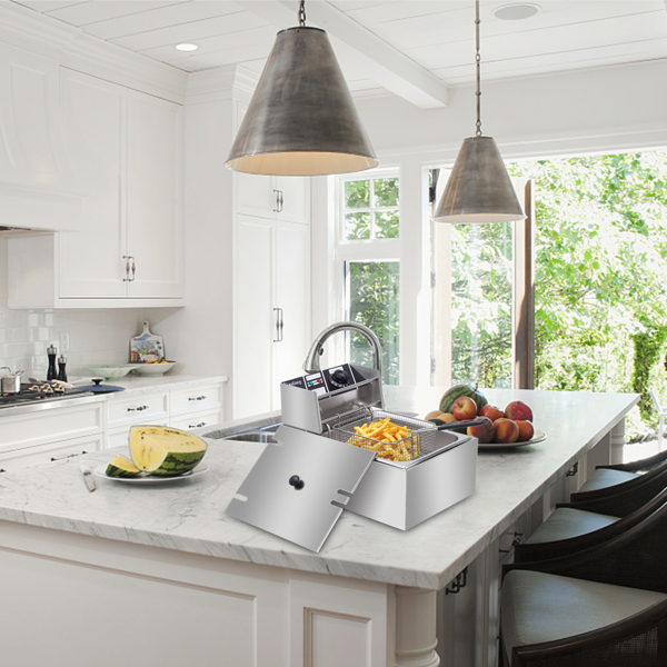 【替换旧编码：96063967】英规 EH81 220.00V 2500.00 11.4QT/10.8L 电炸锅 银色 不锈钢 单缸-18