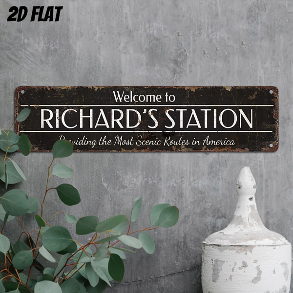 CIFbuy 复古铝制装饰标牌节日送礼家居墙面悬挂牌匾创意 2D 壁饰（TikTok、temu 下自提）-1