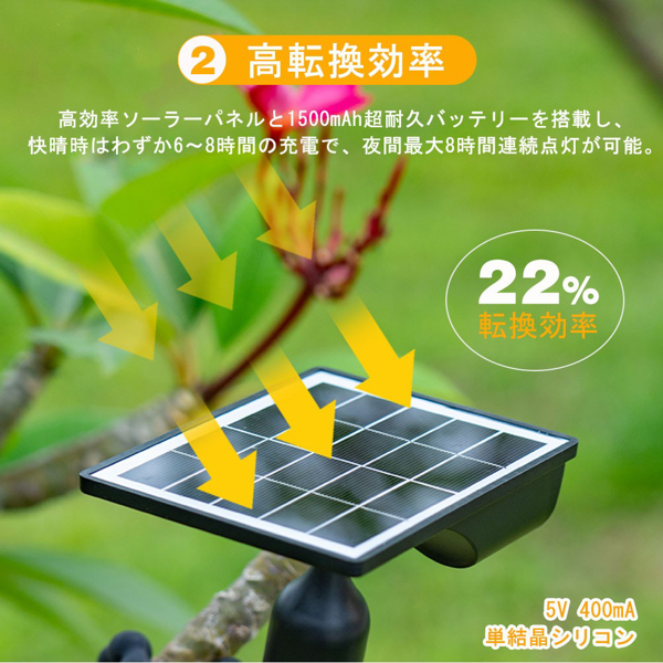 太阳能八爪鱼灯 双色光（暖光+白光）-5