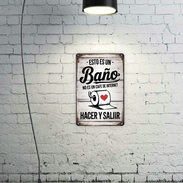 CIFbuy 西班牙乡村风复古金属标牌铁艺墙面装饰挂牌多用途厨房花园装饰牌（TikTok、temu 下自提）-4