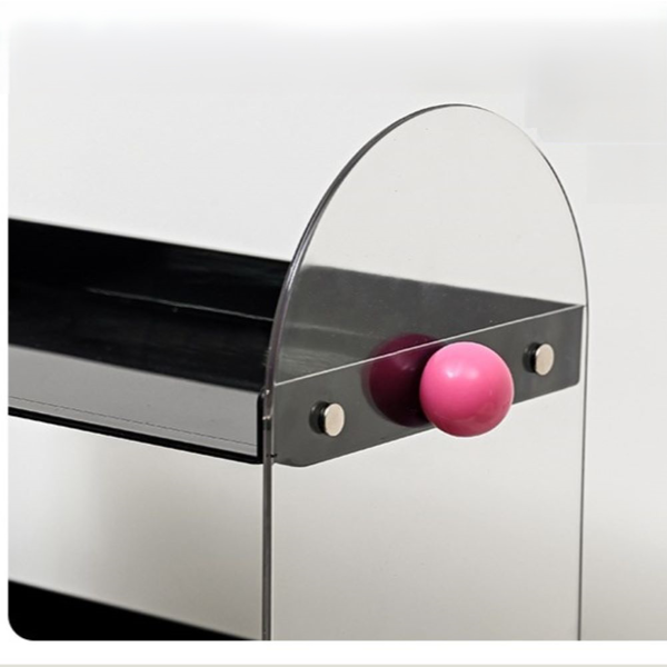 亚克力收纳架桌面分格多层置物架 黑色（不含抽屉）-3