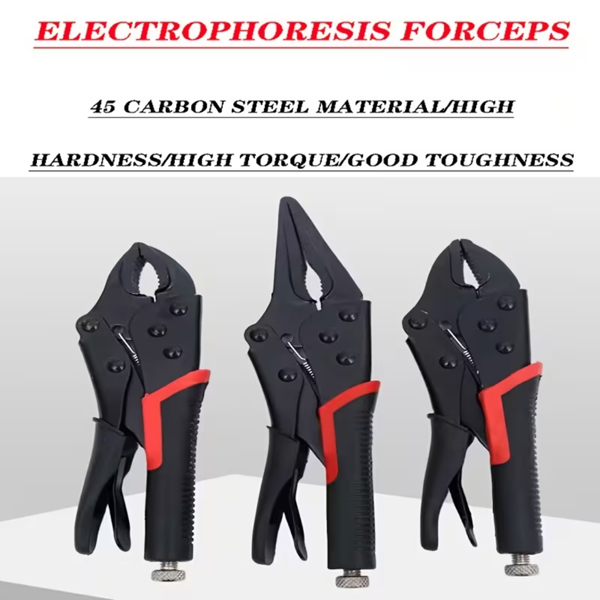 重型 8英寸 多用途鎖定夾 |工業級通用壓力夾，帶鍛鋼鉗口和360°旋轉底座 - 手動可調節虎鉗握把，用於焊接、木工和DIY固定-8