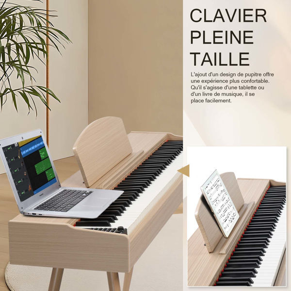 【AM不售卖】GDP-203 88键重锤键盘 嵌入式支架款 自然科技木 电钢琴 德法-16