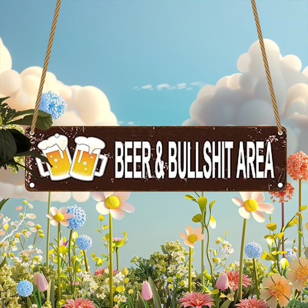 CIFbuy 农家木质标牌啤酒与胡言乱语区壁挂装饰公园农舍商用装饰牌（TikTok、temu 下自提）-5