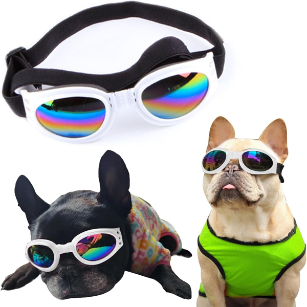 3副宠物狗护目镜 适合小型至中型犬用太阳镜白框(物流仅支持发USPS，TK/TEMU仅自提)(各平台政策不同，链接已附相关资质，如无所需资质请勿上架)-5