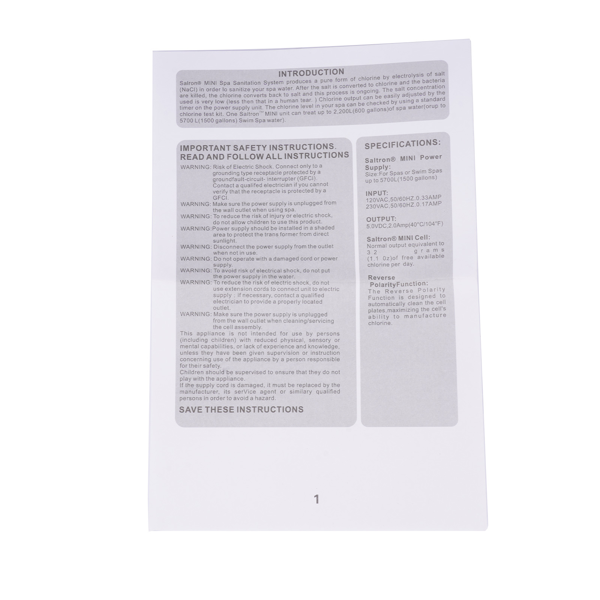 盐氯发生器 Complete Salt Chlorine Generator System with Built in Timer for Hot Tubs & Swim Spas 2000 Gallons-10