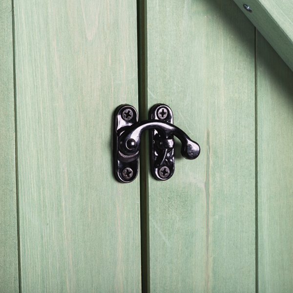 【替换旧编码：75178658】70inch 浅绿色 双坡顶  杉木 庭院木收纳房-29