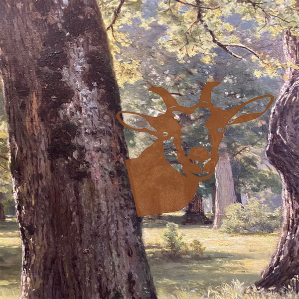 CIFbuy创意刺绣奶牛壁挂 花园庭院草坪装饰 乡村动物工艺礼物（TikTok、temu下自提）-5