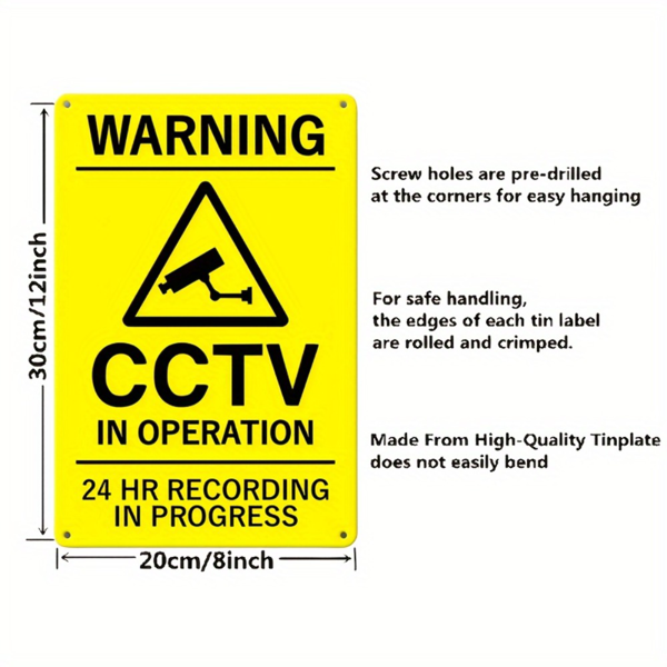CIFbuy 金属铝制警示牌户外安全装饰标牌家用农场门廊公共场所告示牌耐用易安装（TikTok、temu 下自提）-2