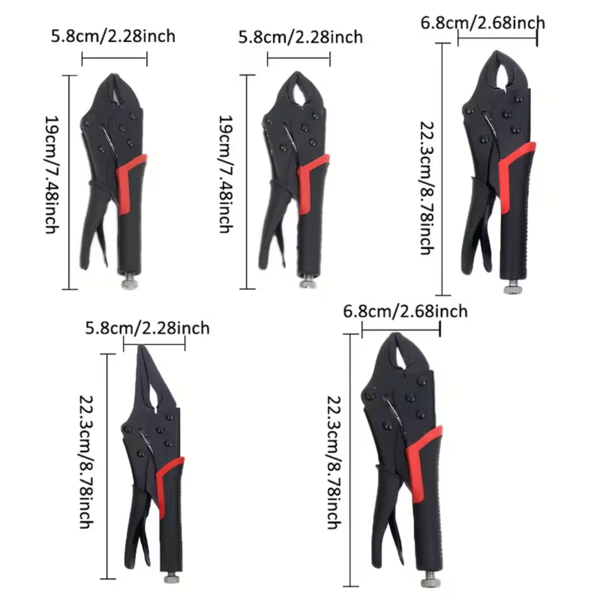 重型 8英寸 多用途鎖定夾 |工業級通用壓力夾，帶鍛鋼鉗口和360°旋轉底座 - 手動可調節虎鉗握把，用於焊接、木工和DIY固定-7