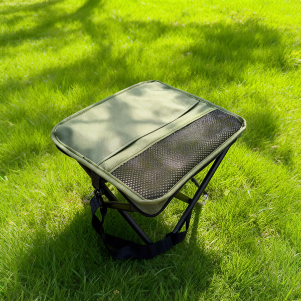 便携式可折叠背包凳，小巧可折叠凳子，可变成背包，登山徒步便携凳，带储物袋 - 真正解放双手，1件装，卡其色-3