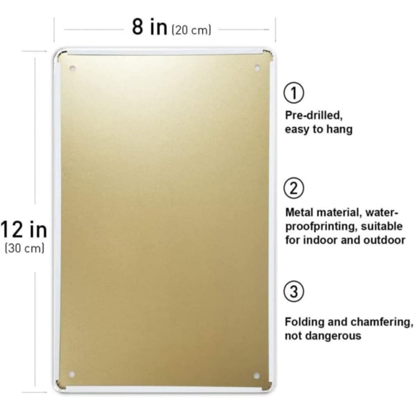 CIFbuy 复古金属铁皮牌德牧图案装饰家居客厅男人洞穴墙面装饰（TikTok、temu 下自提）-2