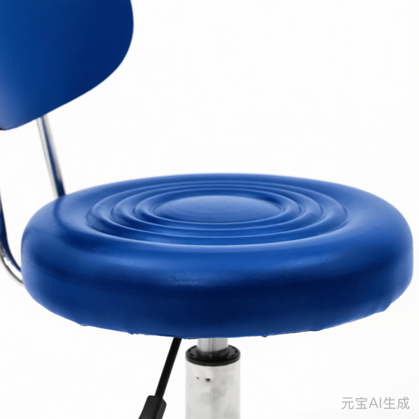 有靠背带纹路圆凳哈哈脚吧凳-蓝色-10