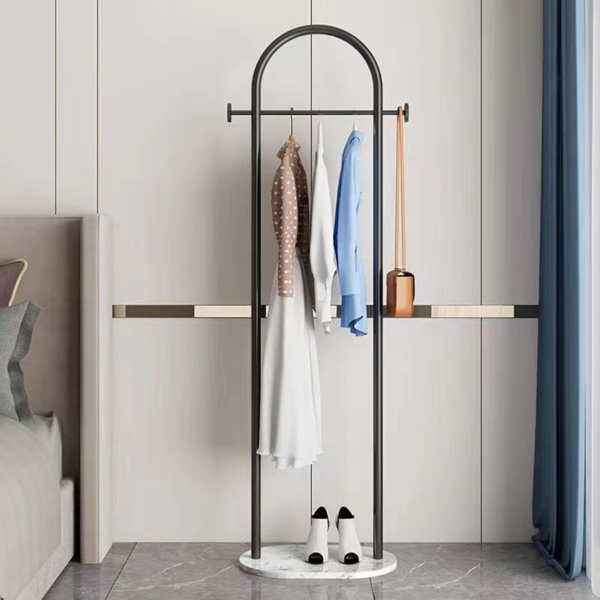 Clothing Rack, Golden Metal Freestanding Heavy Duty Clothes Rack with Marble Base, Multipurpose Garment Hanger for Bedroom, Hat, Scarf, Jacket-1