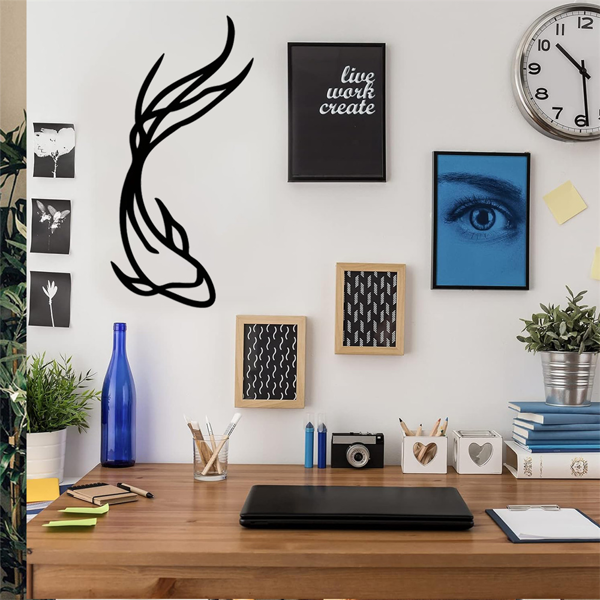 CIFbuy手工锻打半磅实心铁制鱼形墙面装饰 个性化垂钓主题礼品（TikTok、temu下自提）-7